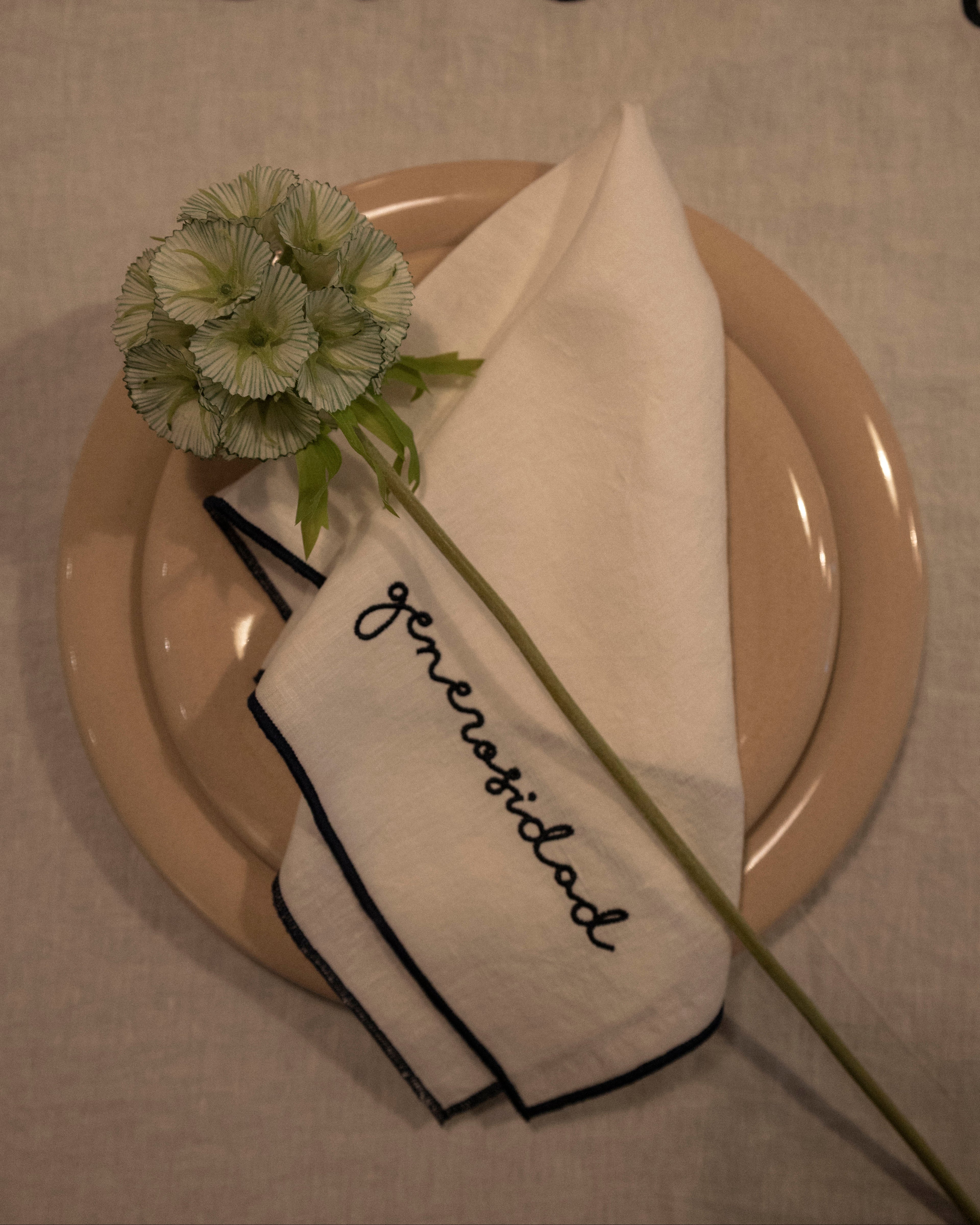 PACKS SERVILLETAS LINO BORDADO "B"ALORES