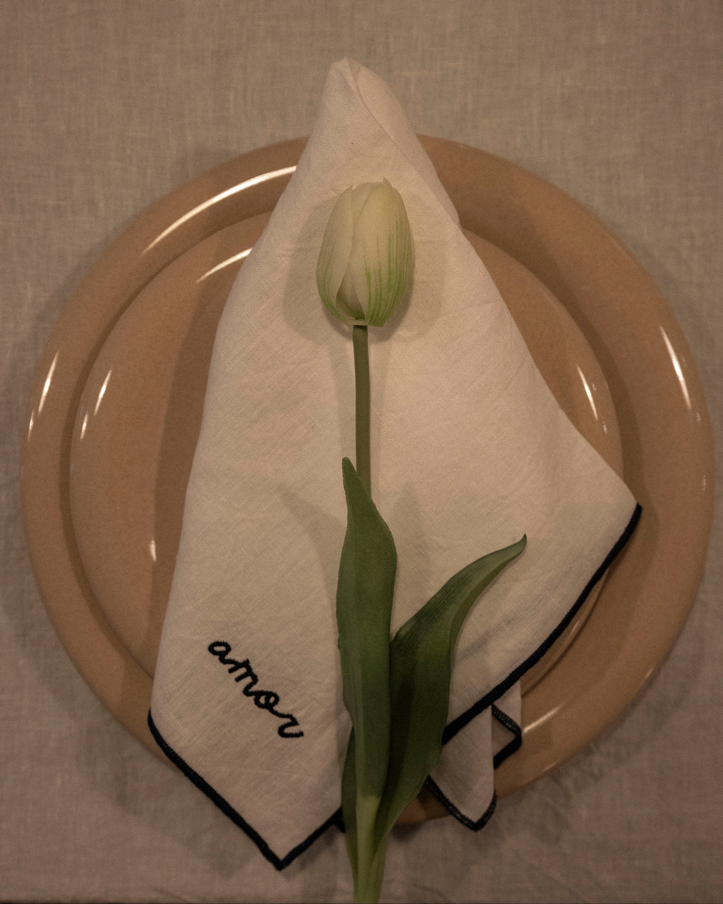 PACKS SERVILLETAS LINO BORDADO "B"ALORES