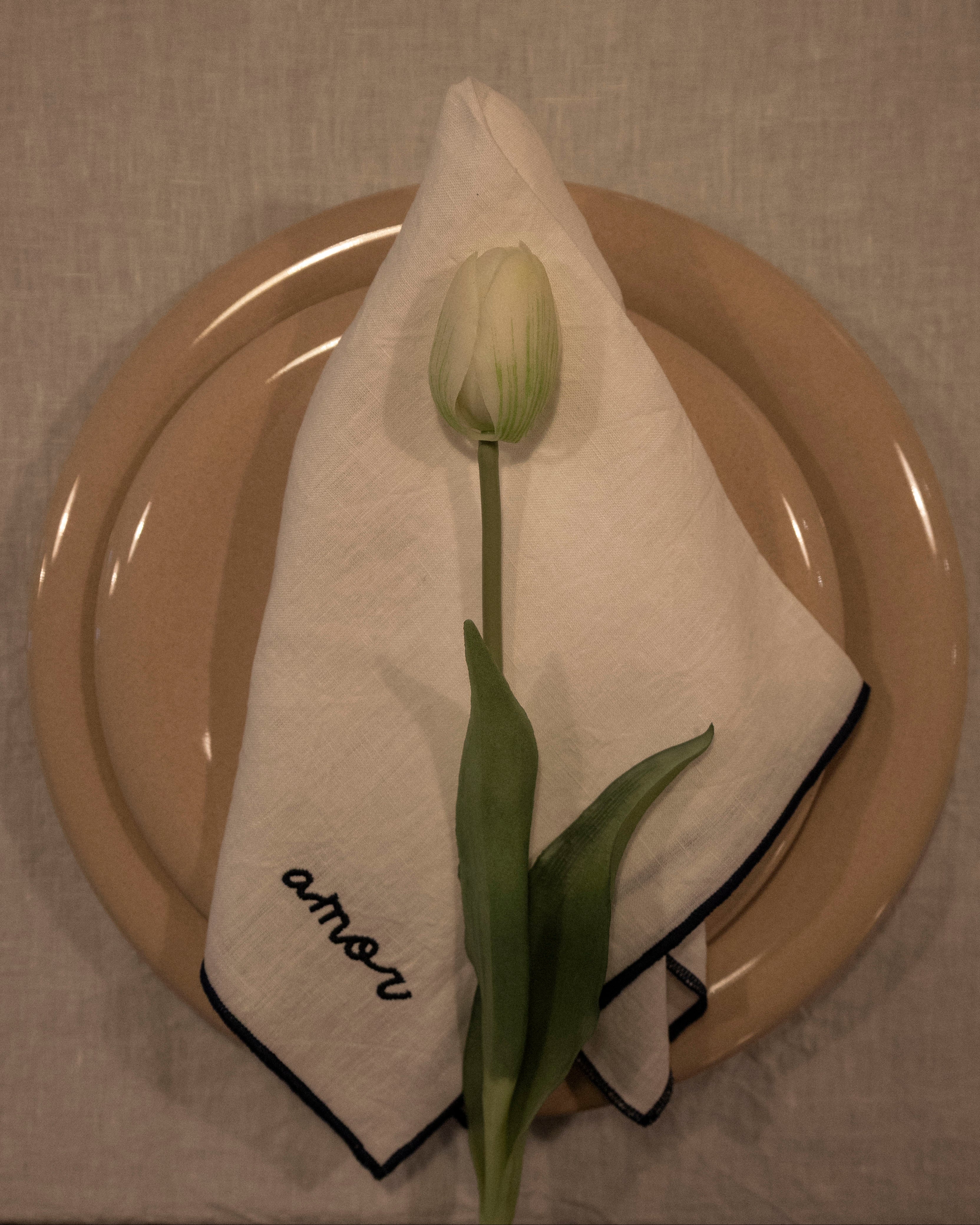 PACKS SERVILLETAS LINO BORDADO "B"ALORES