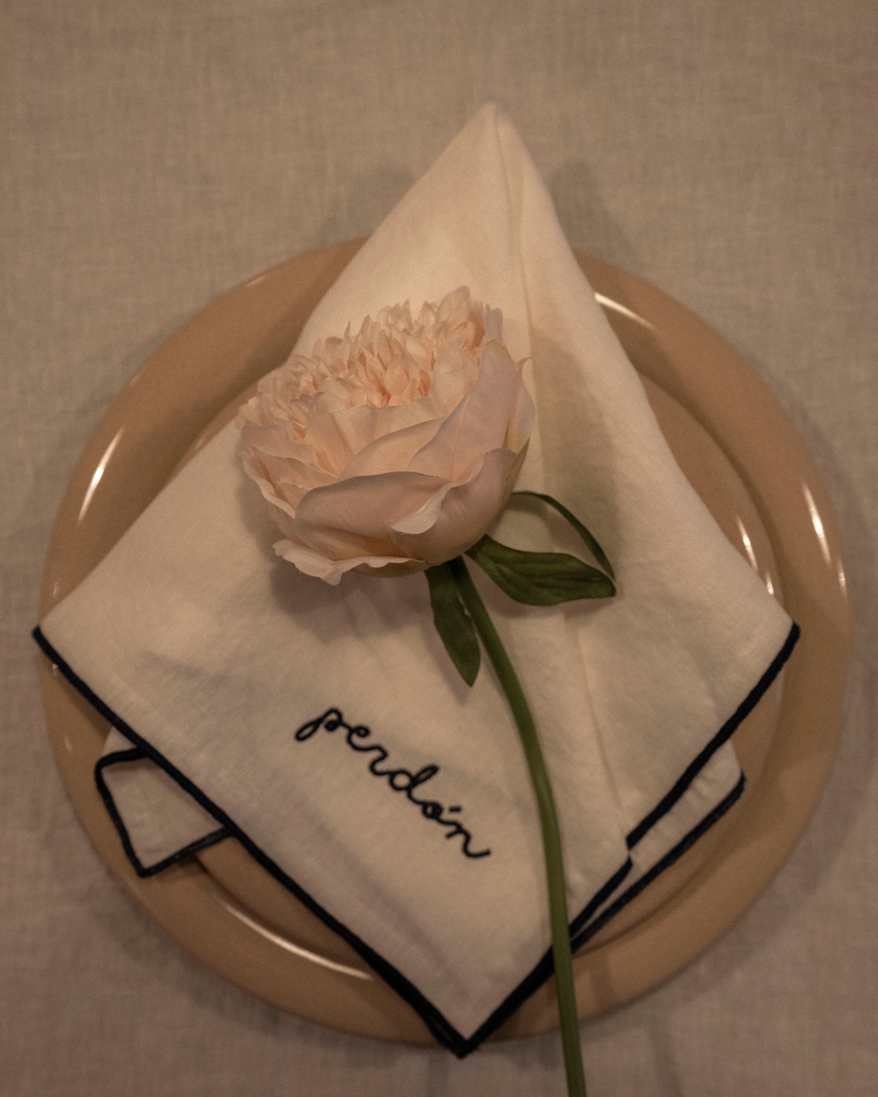 PACKS SERVILLETAS LINO BORDADO "B"ALORES